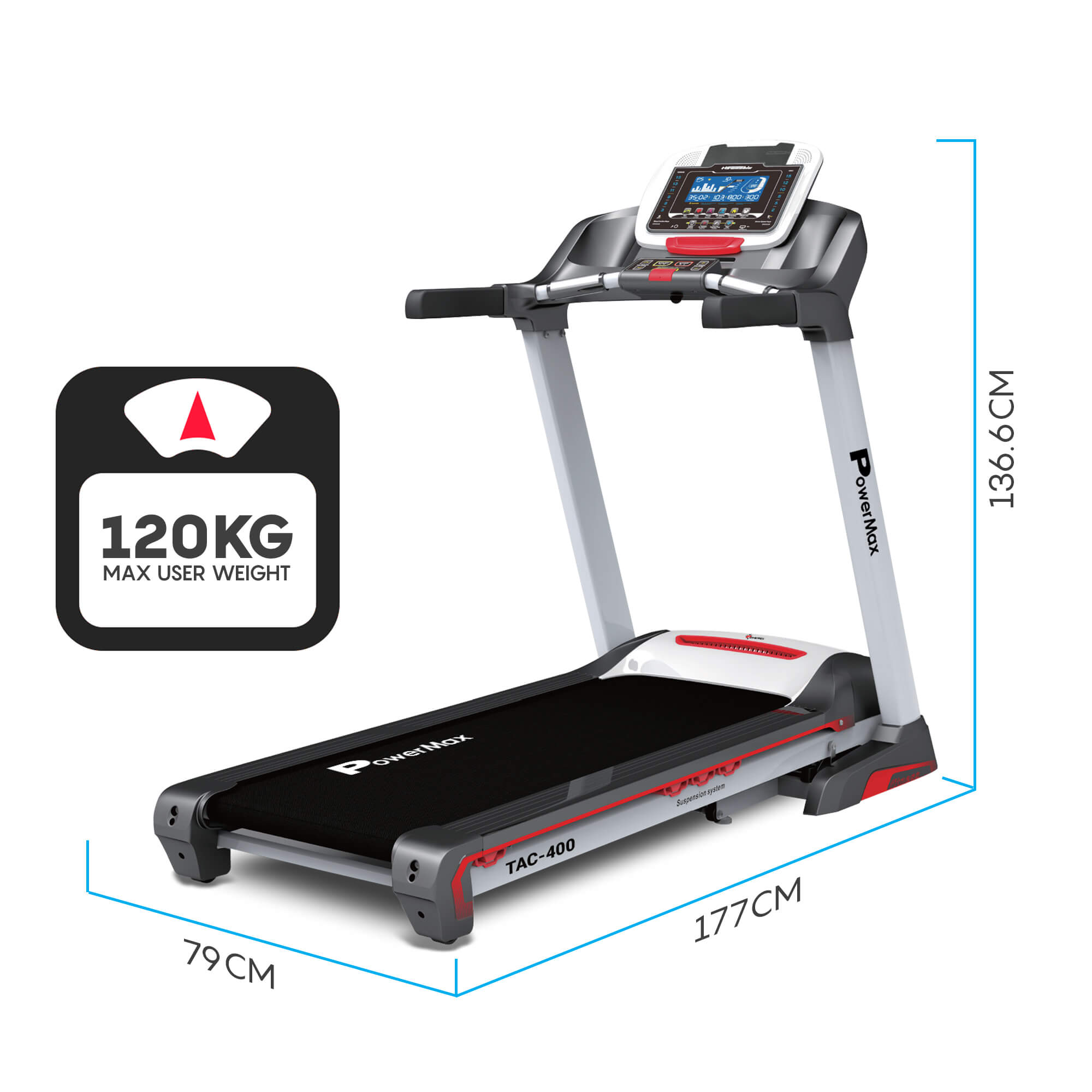 Semi-Commercial AC Motorized Treadmill