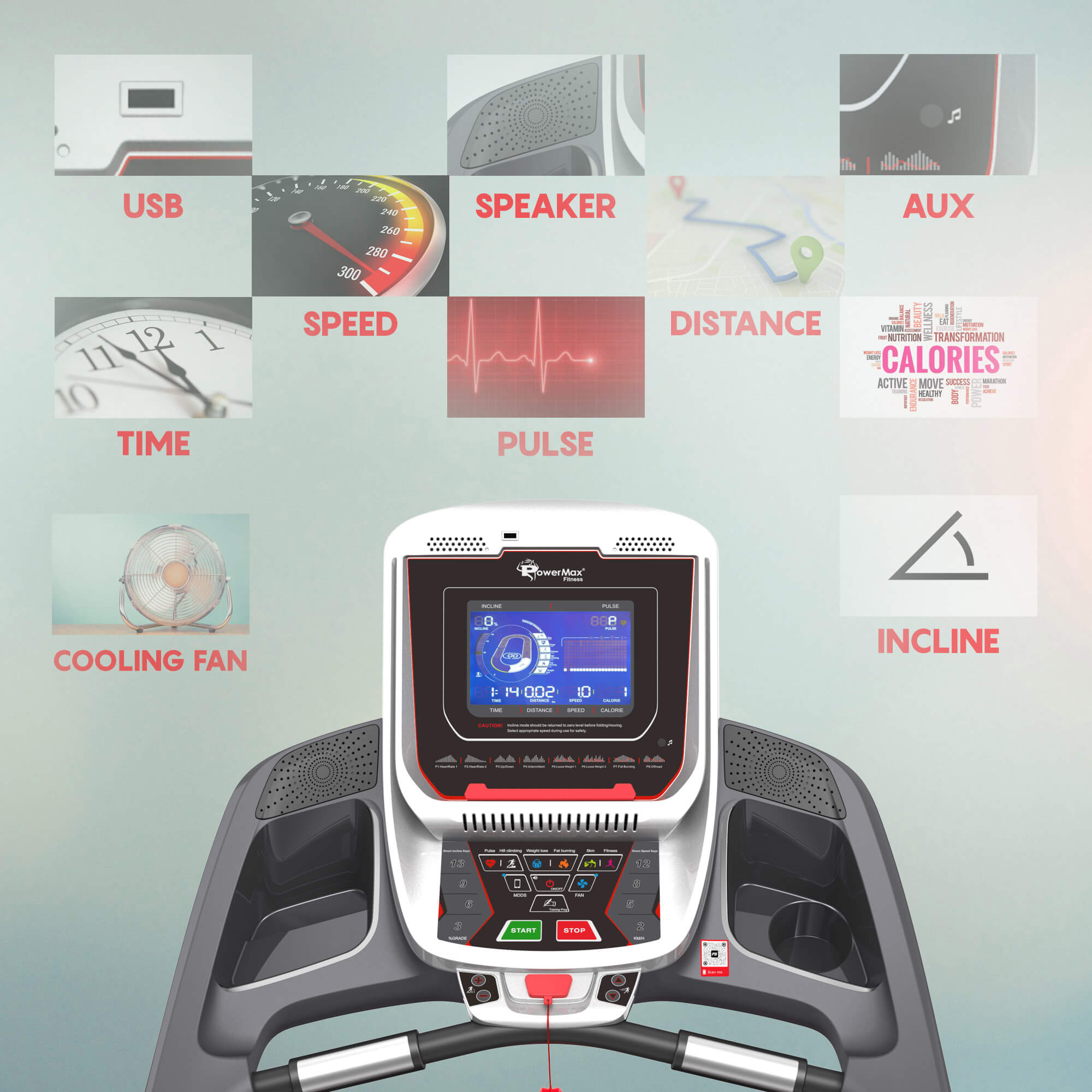 TAC-515 Commercial Motorized AC Treadmill with Android & iOS App