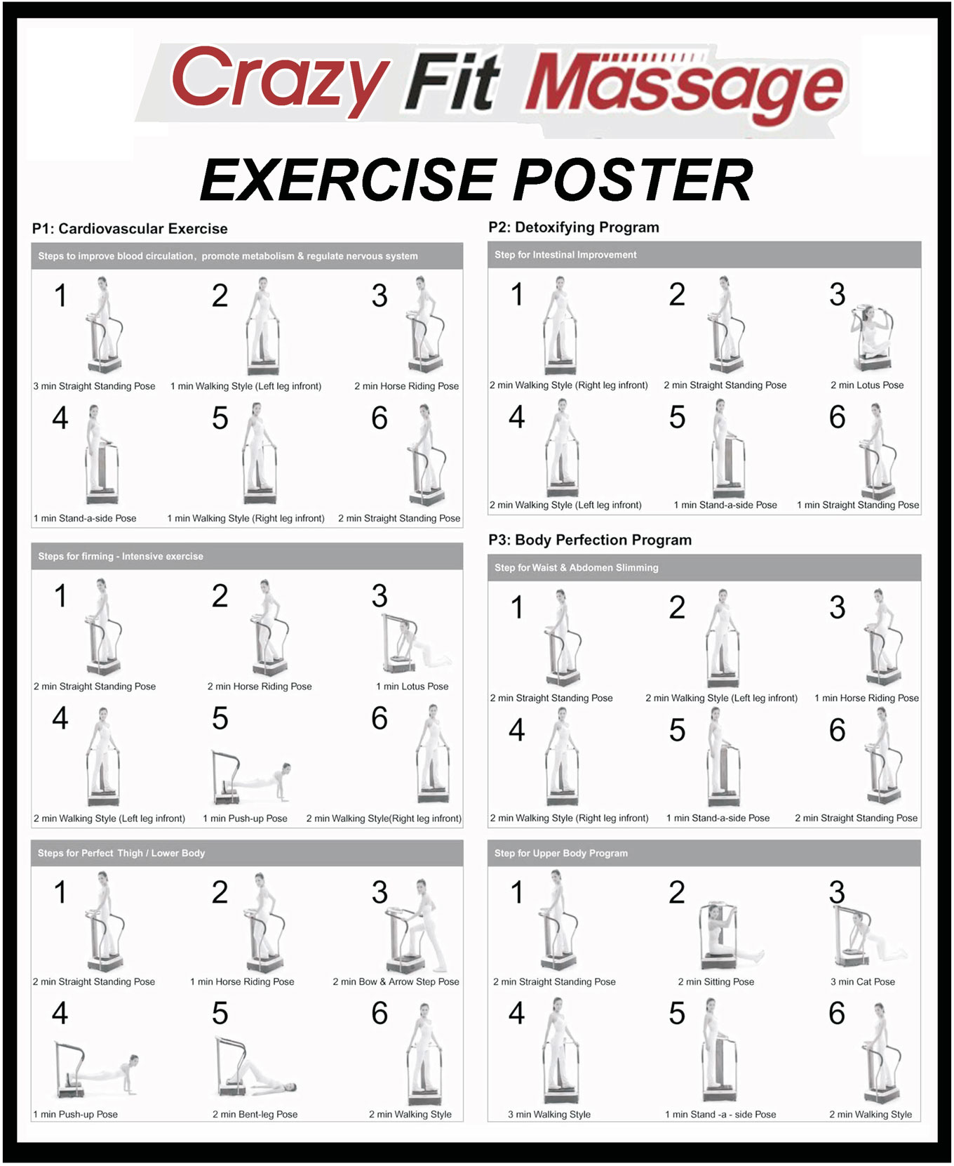 Crazy Fit Exercise Chart
