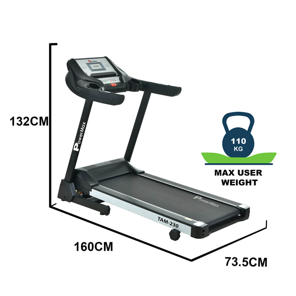 TAM-230 AC Motorized Treadmill with MP3 & iPad Holder