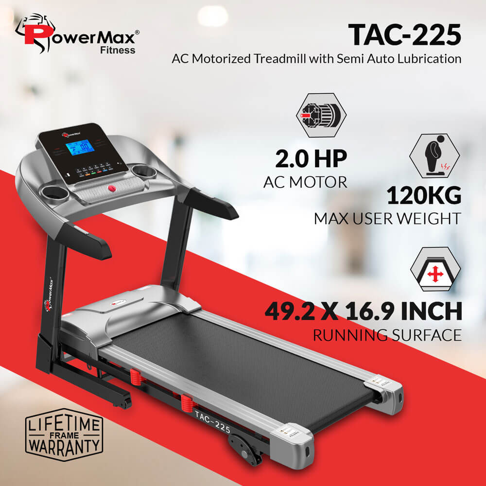 TAC-225 AC Motorized Treadmill with MP3 & iPad Holder