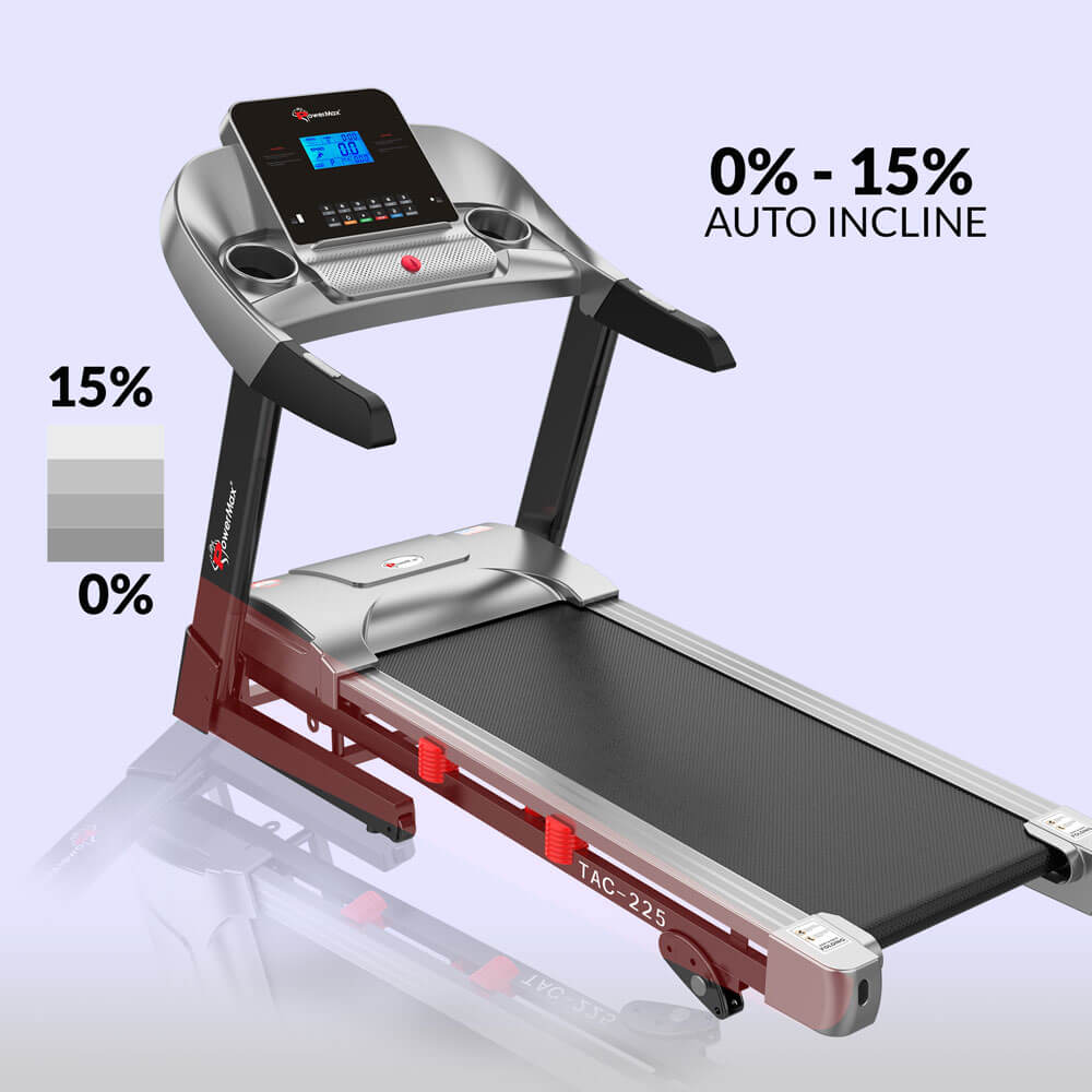 TAC 225 AC Motorized Treadmill for Home with Semi Auto Lubrication