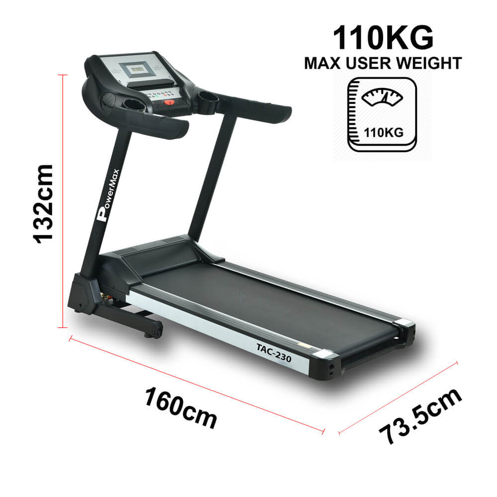 TAC-230 AC Motorized Treadmill with Auto Incline, MP3 & iPad Holder