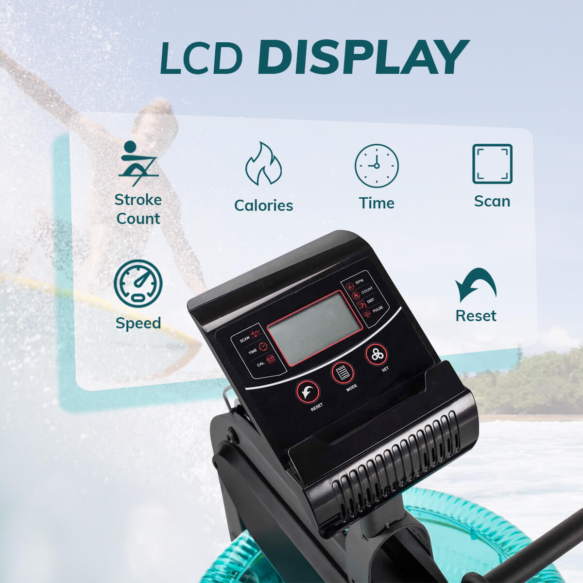 rowing machine with digital display