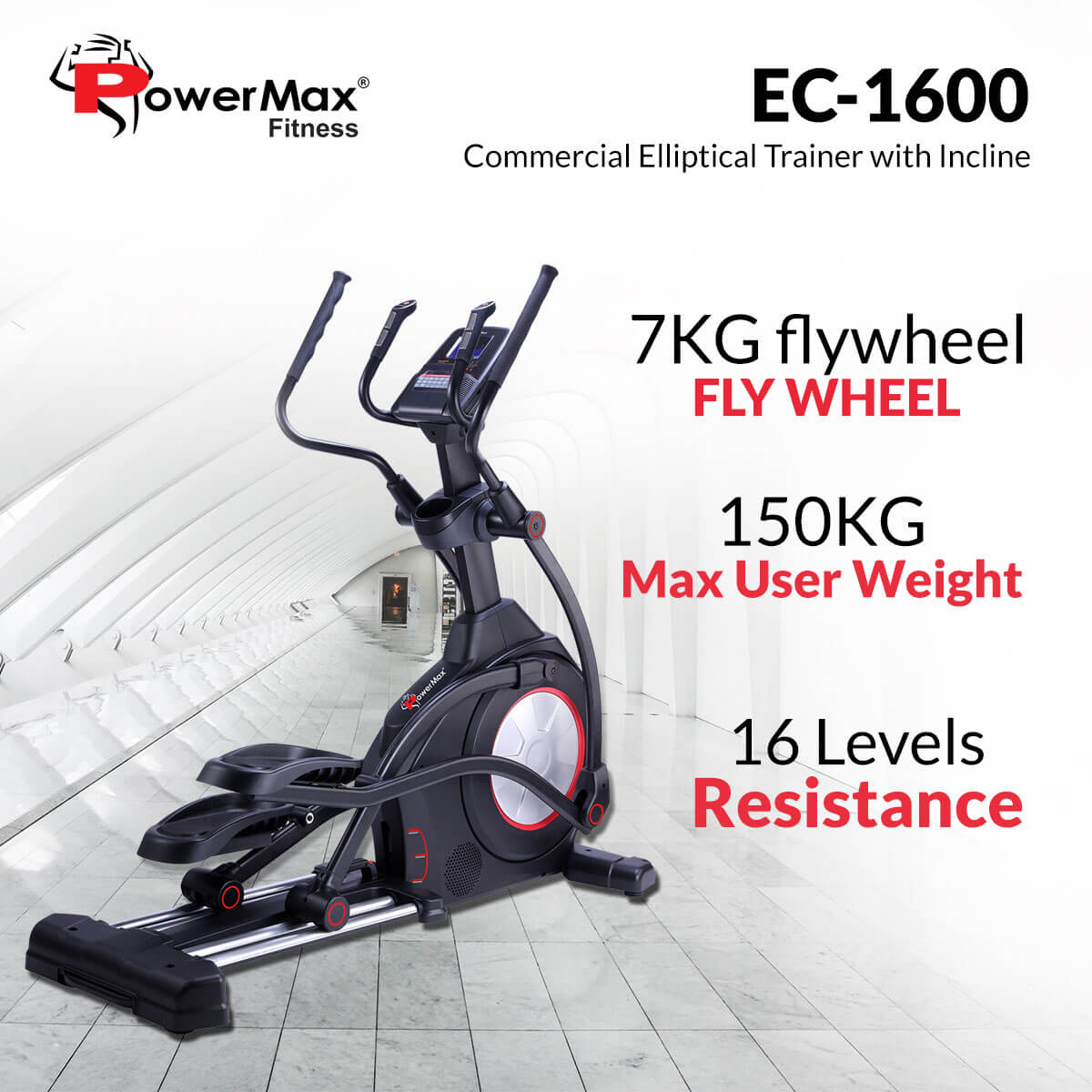 EC-1600 Commercial Elliptical Trainer with Incline