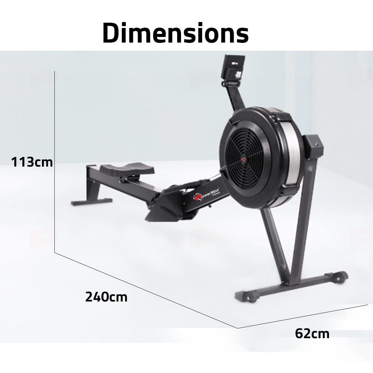 RAC-2500 Air Rowing Machine with LCD Display for Commercial use