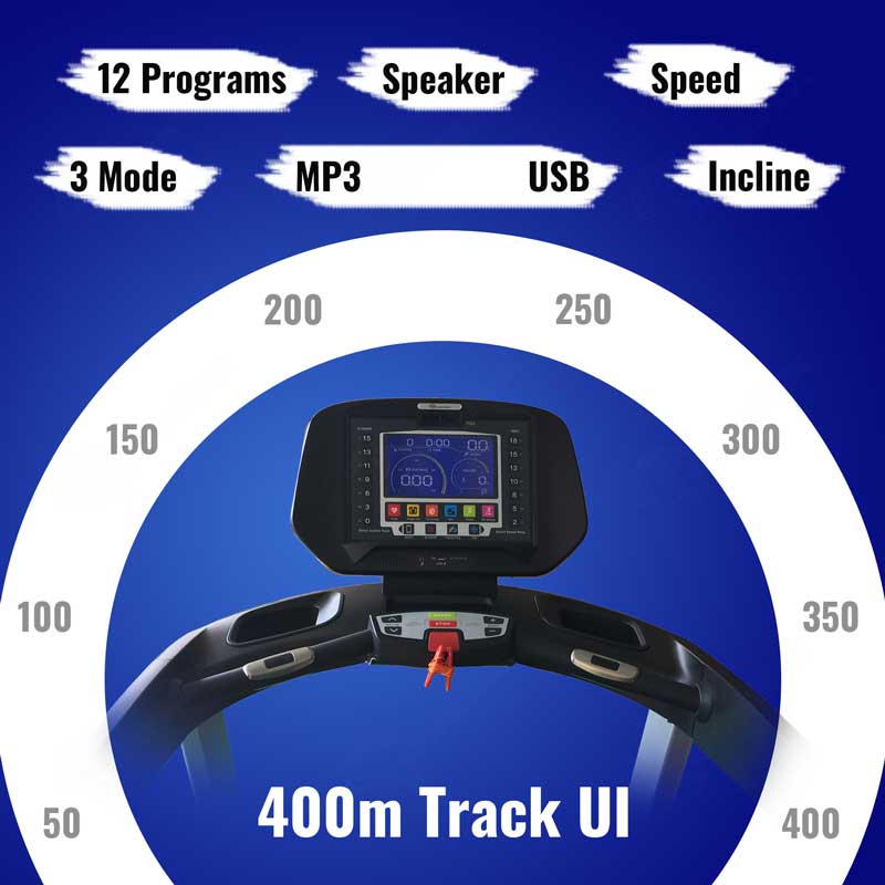 TDA-550 Motorised Treadmill with 400m Track UI