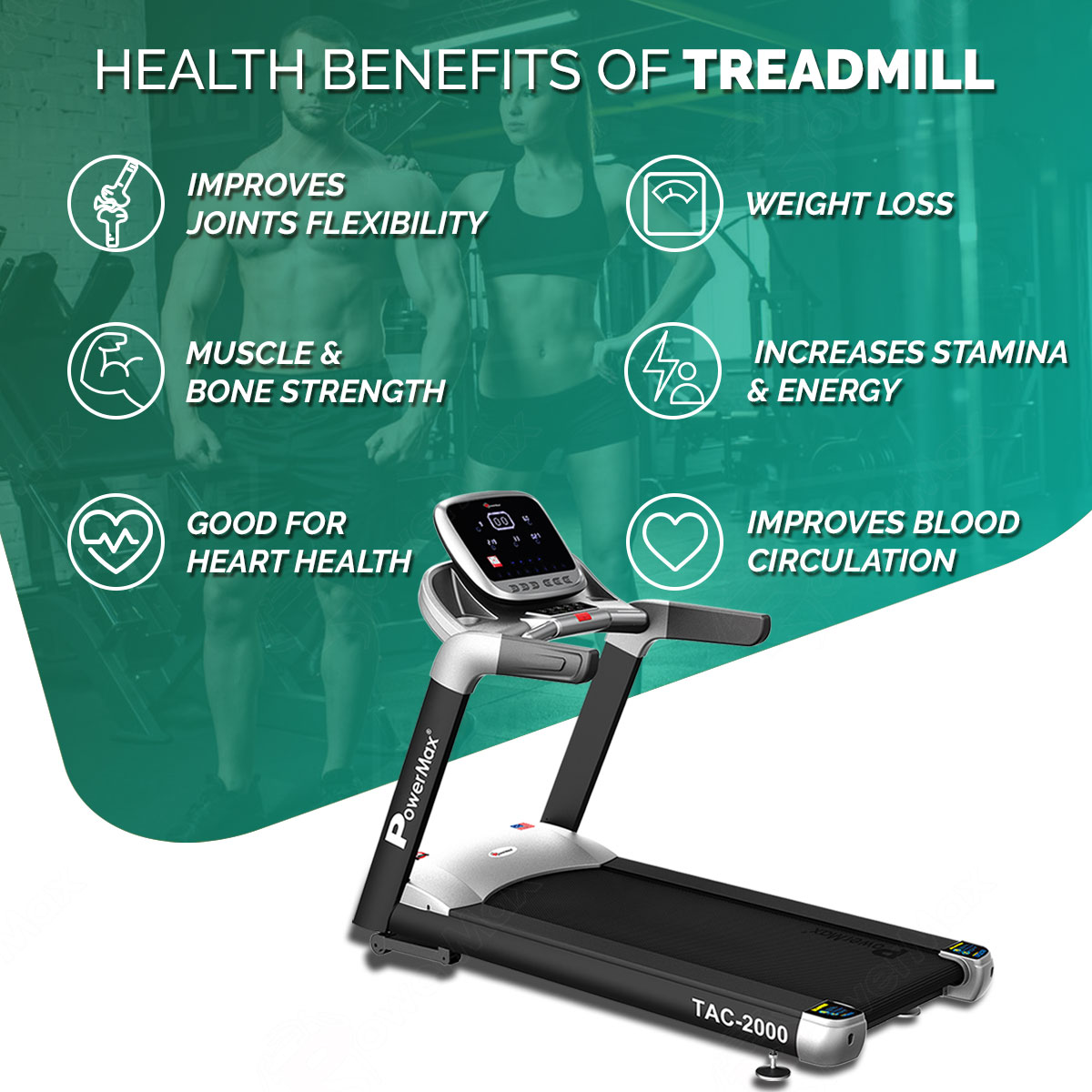 TAC-2000 Commercial Motorized AC Treadmill