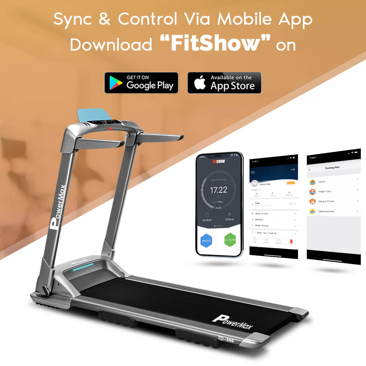 UrbanTrek TD-M4 Motorized Ultra-Compact Foldable Treadmill with Smartphone App