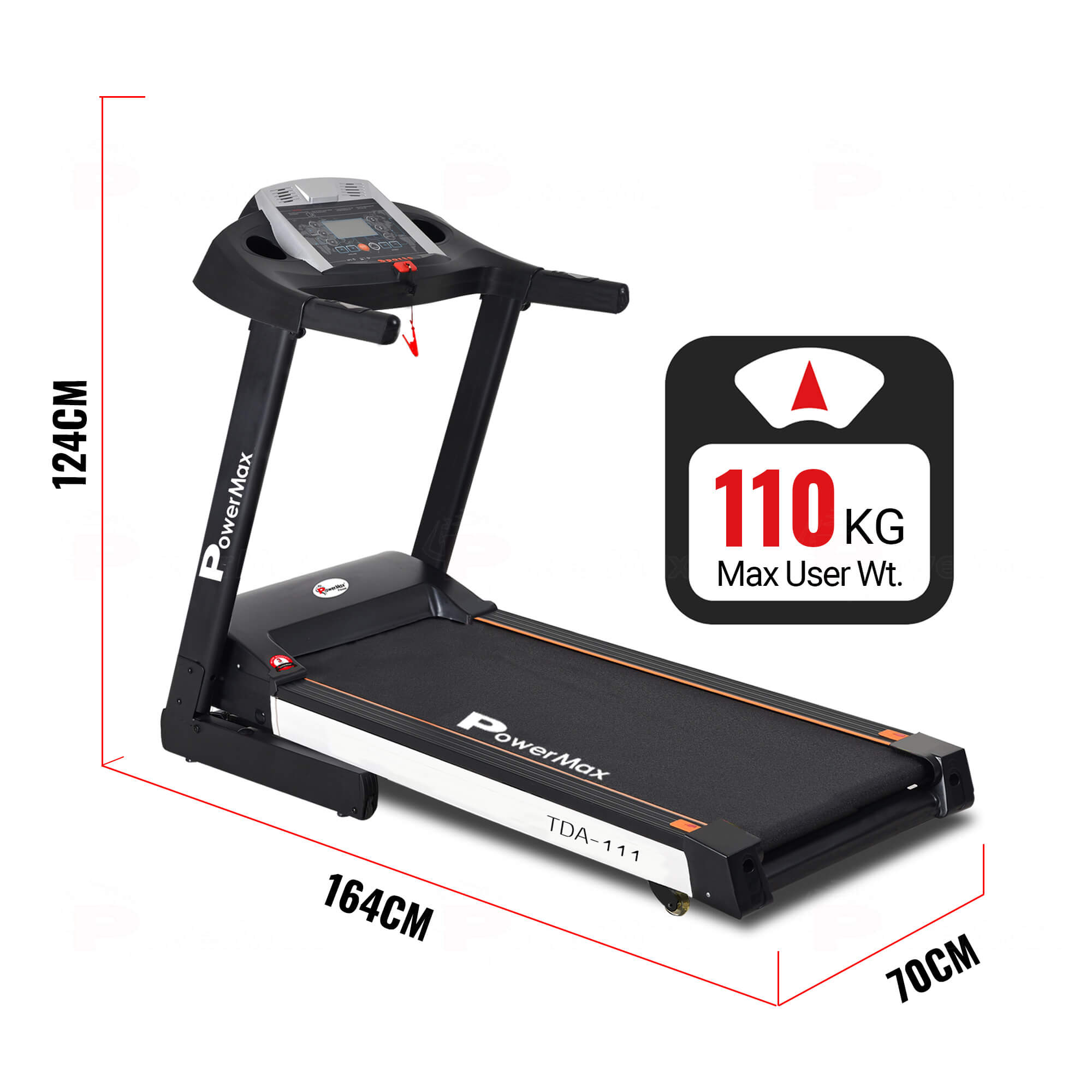 TDA 111 Semi Auto lubrication Treadmill with Auto Incline