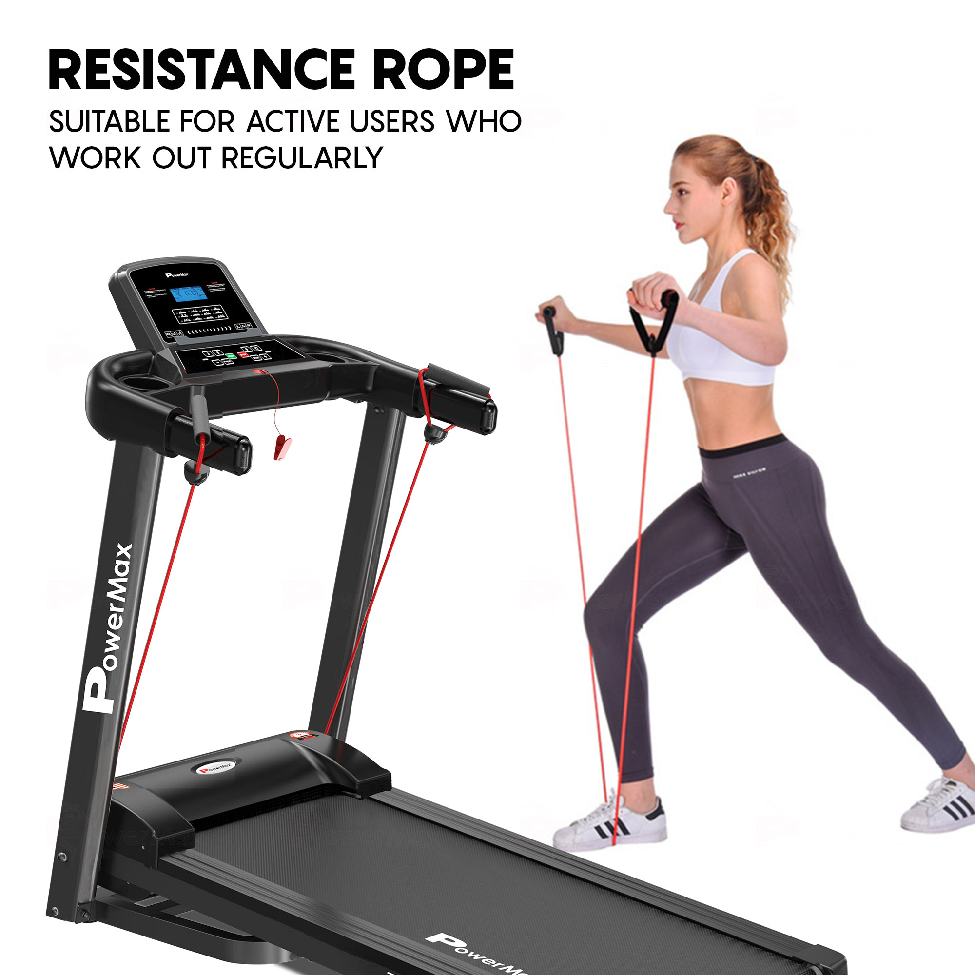 TDM-99 Motorized Treadmill with Twister and Resistance Ropes