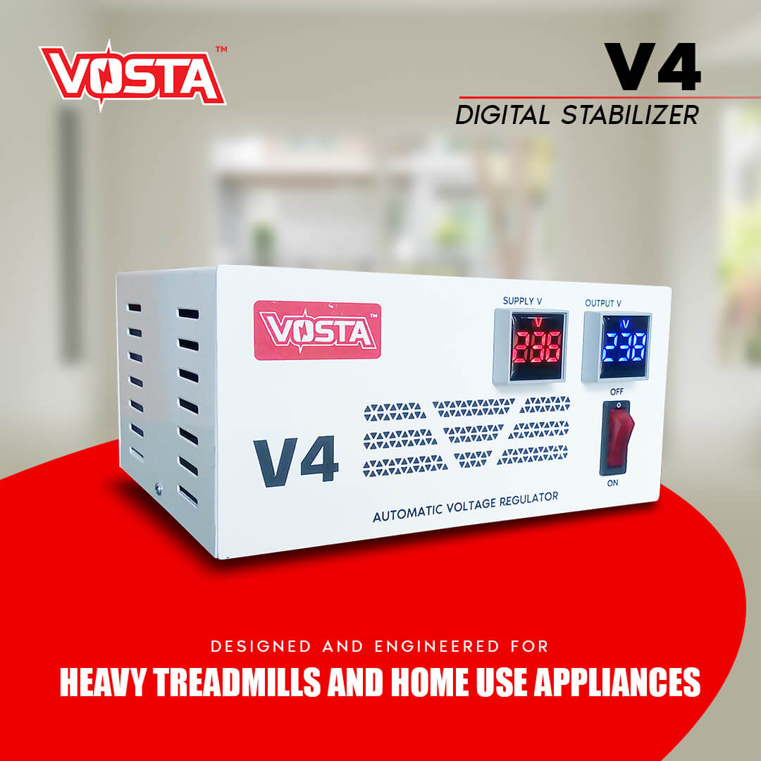 Vosta V4 Digital Stabilizer - Input: 180~270 VAC & Output: 220 VAC (±9%)