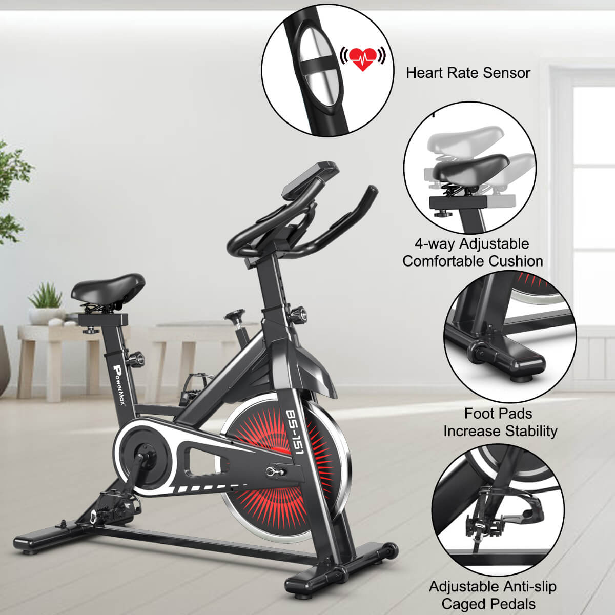 New BS-151 Home Use Group Bike/Spin Bike