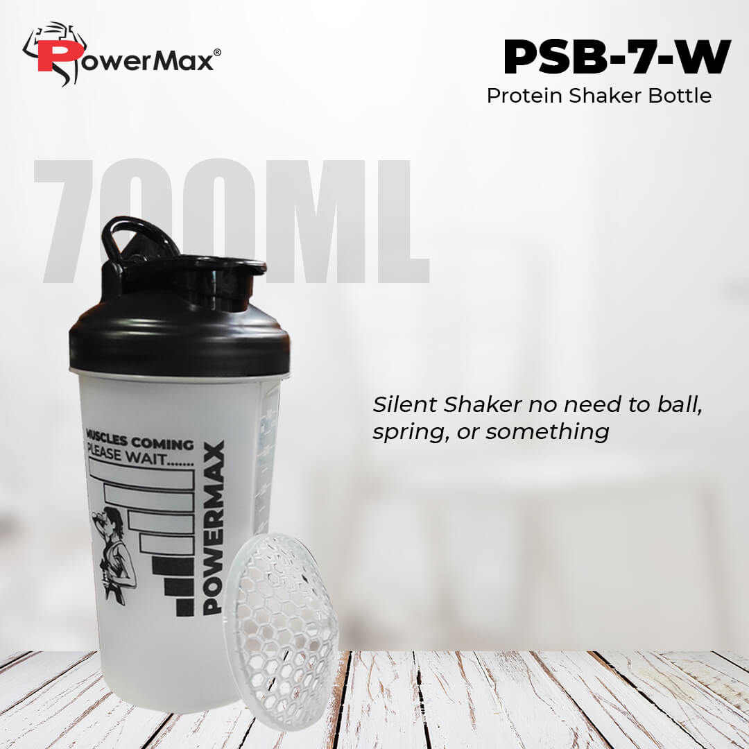 PowerMax Fitness PSB-7-W (700ml) Protein Shaker Bottle