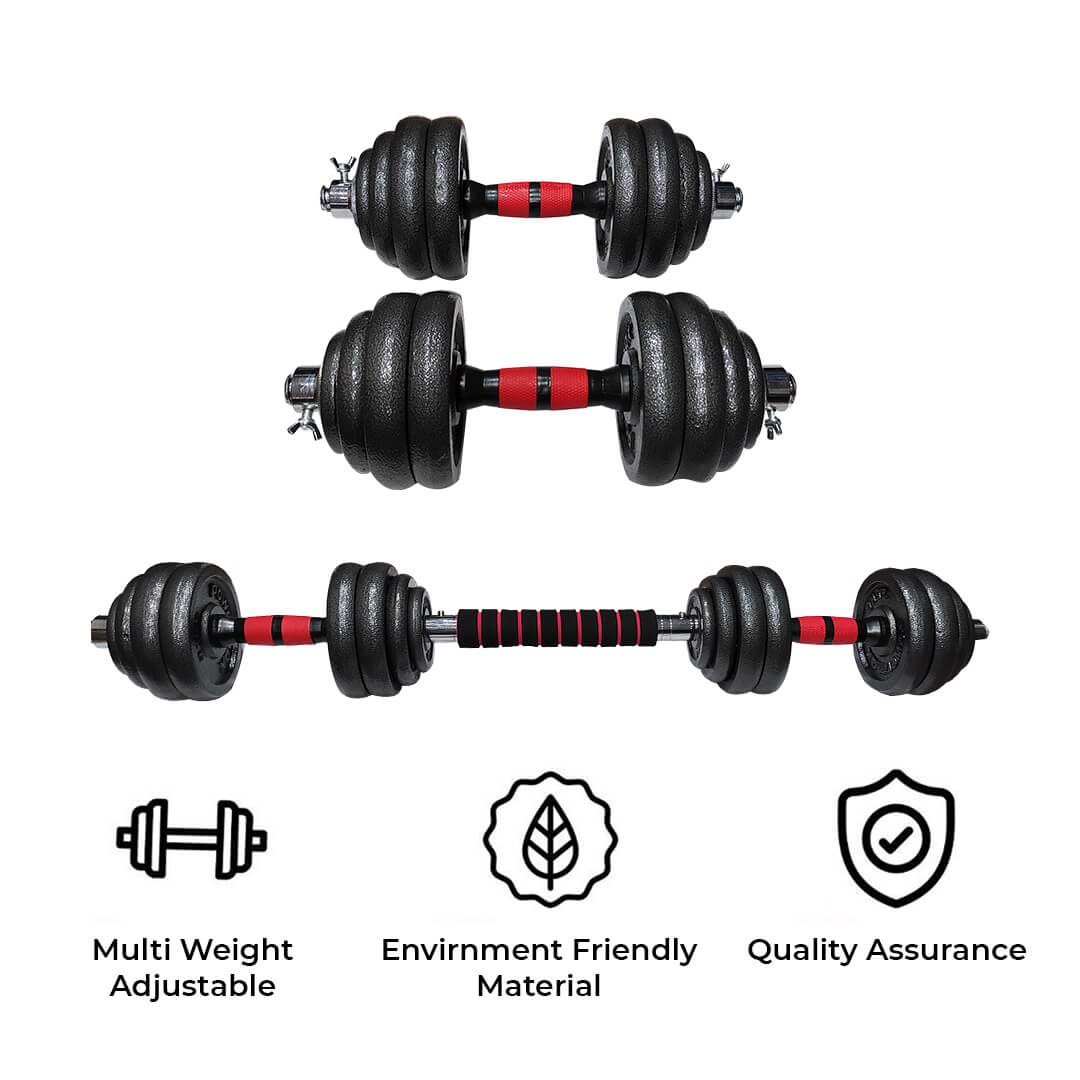 PowerMax Fitness New PDS-30 Baking Iron Dumbbells Set