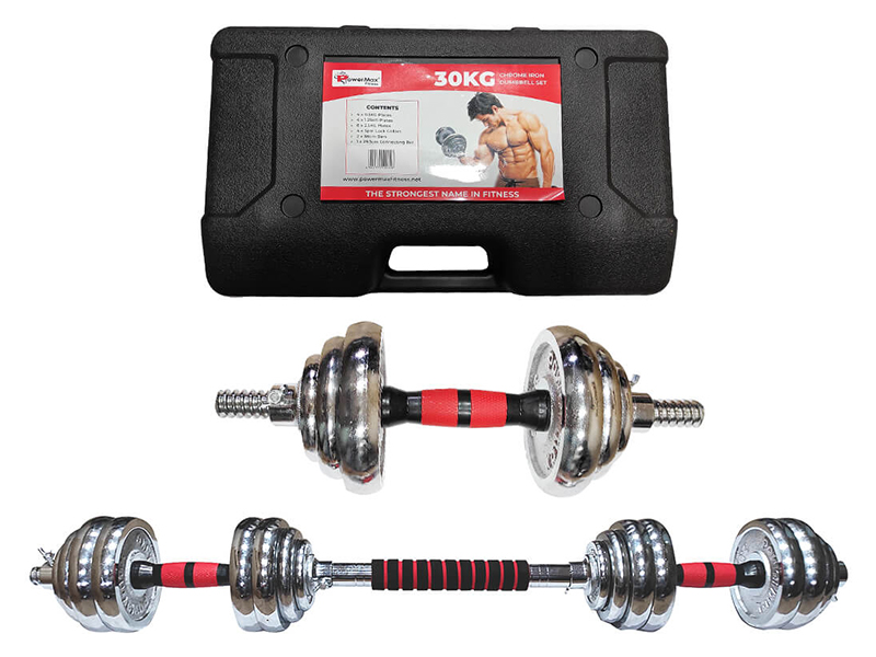 <b>PDS-30C</b> Chrome Iron Dumbbells Set