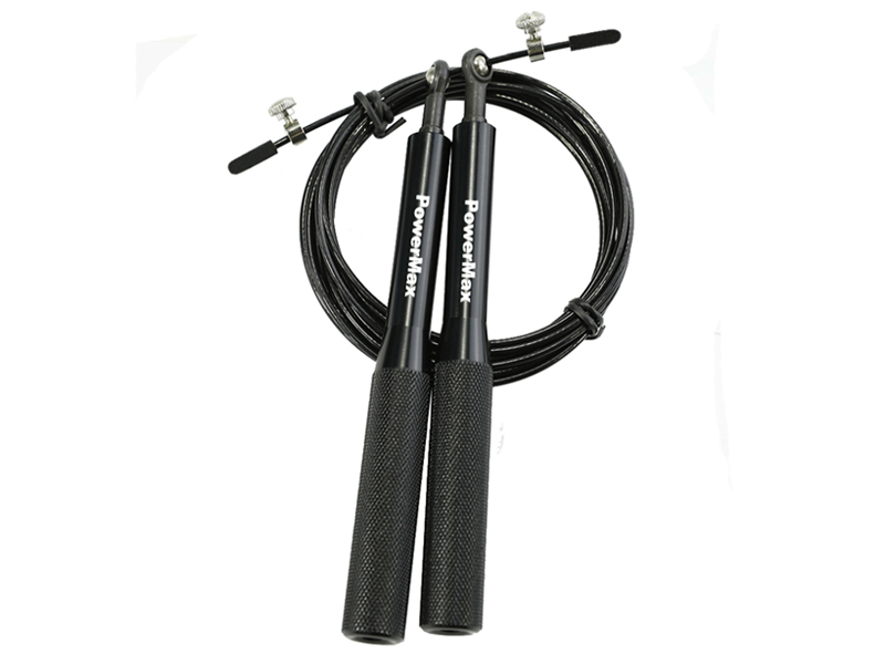 JA-3 (Black) Exercise Speed Jump Rope With Adjustable Cable