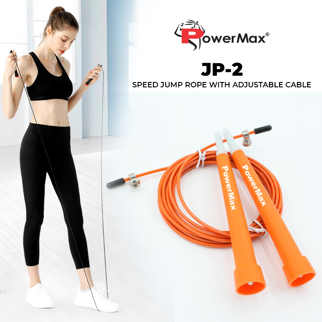 JP-2 (Orange)  Exercise Speed Jump Rope With Adjustable Cable
