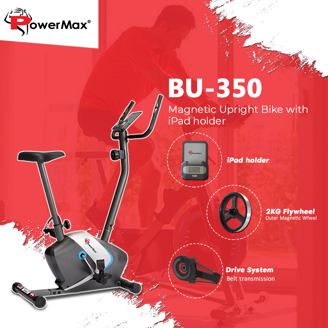 BU-350 Magnetic Upright Bike with iPad holder