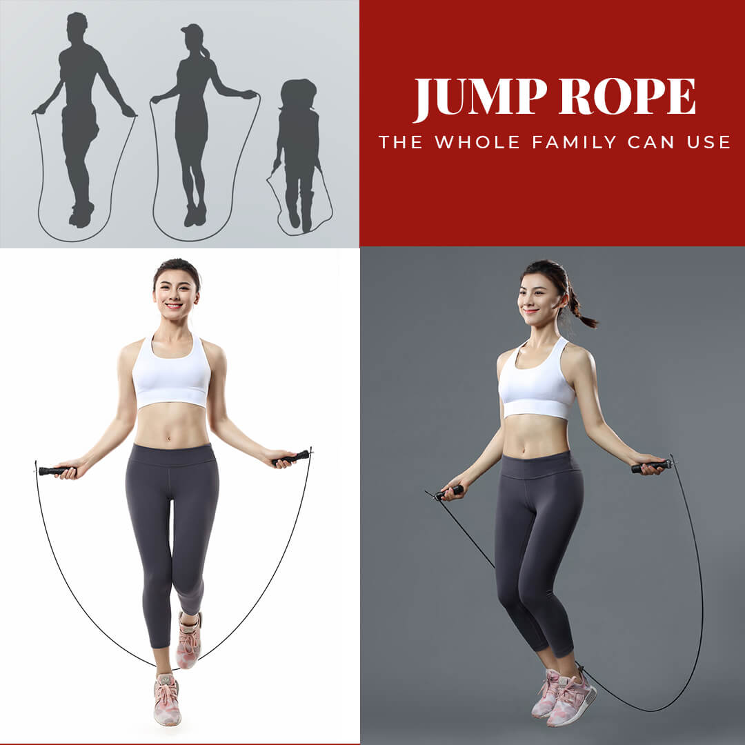  JS-3 (Red) Exercise Speed Jump Rope With Adjustable Cable