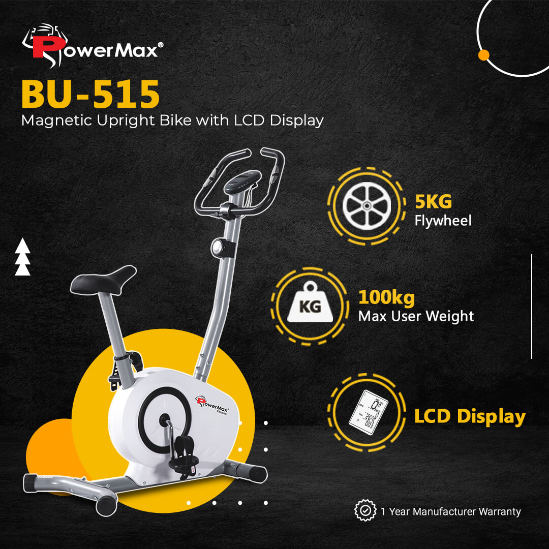 BU-515 Magnetic Upright Bike with LCD Display