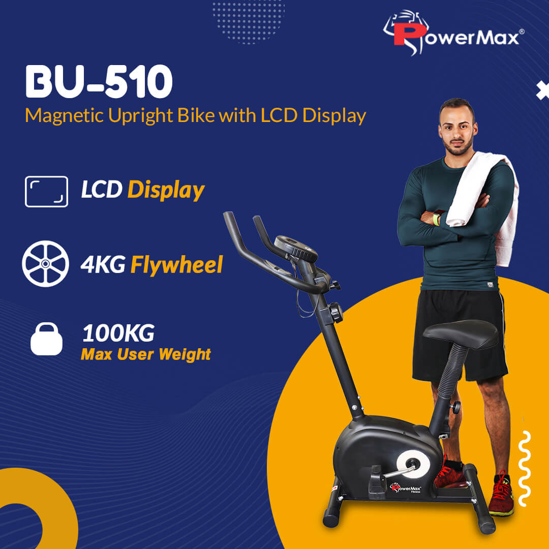 BU-510 Magnetic Upright Bike with LCD Display