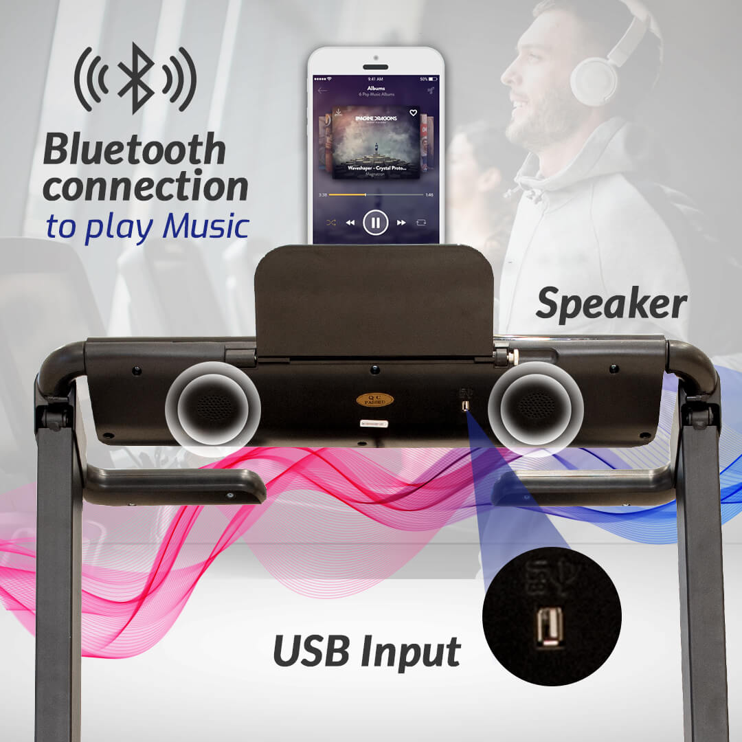 UrbanTrek TD-M5 Installation Free Treadmill with Bluetooth music function 