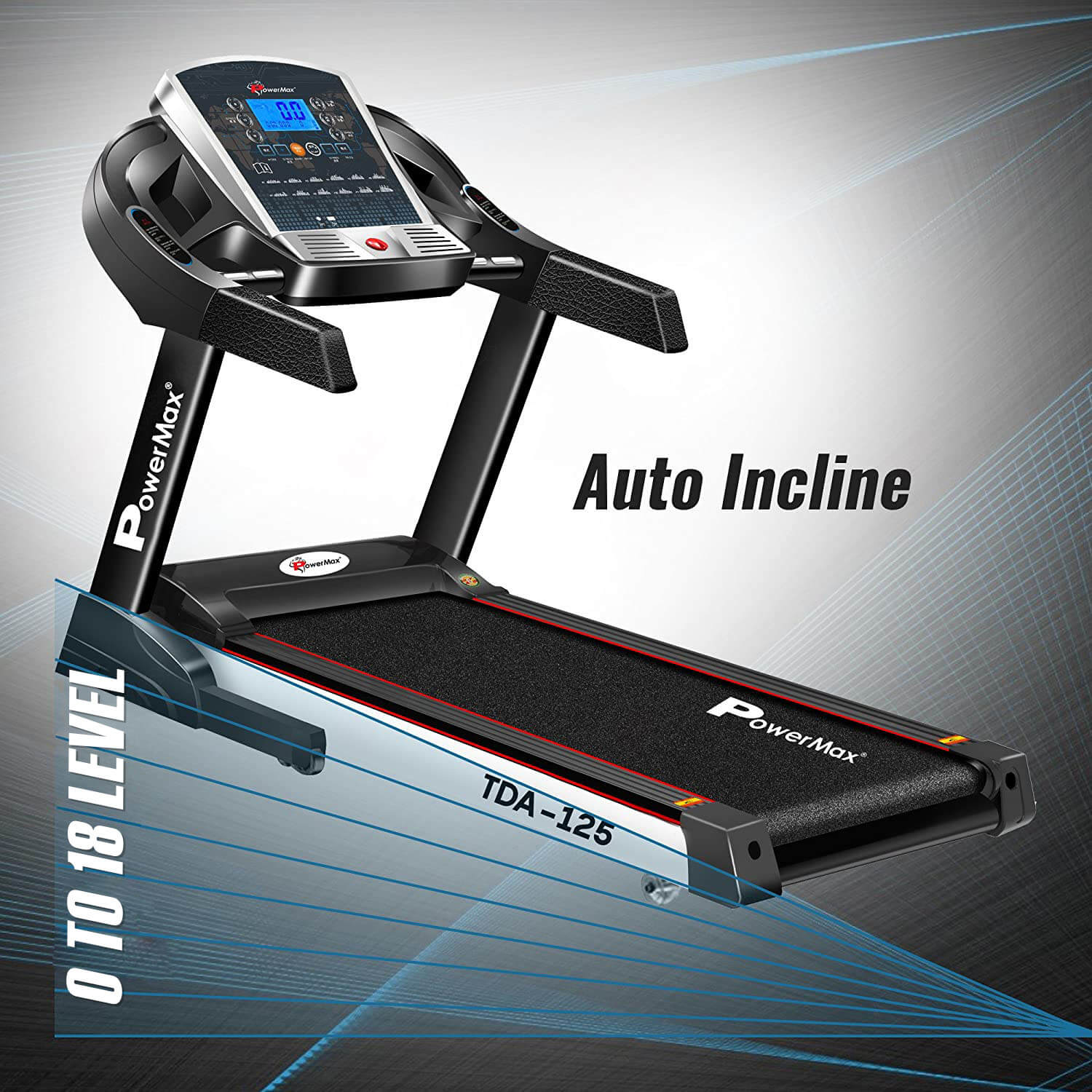 TDA-125 Motorised treadmill with auto lubricating