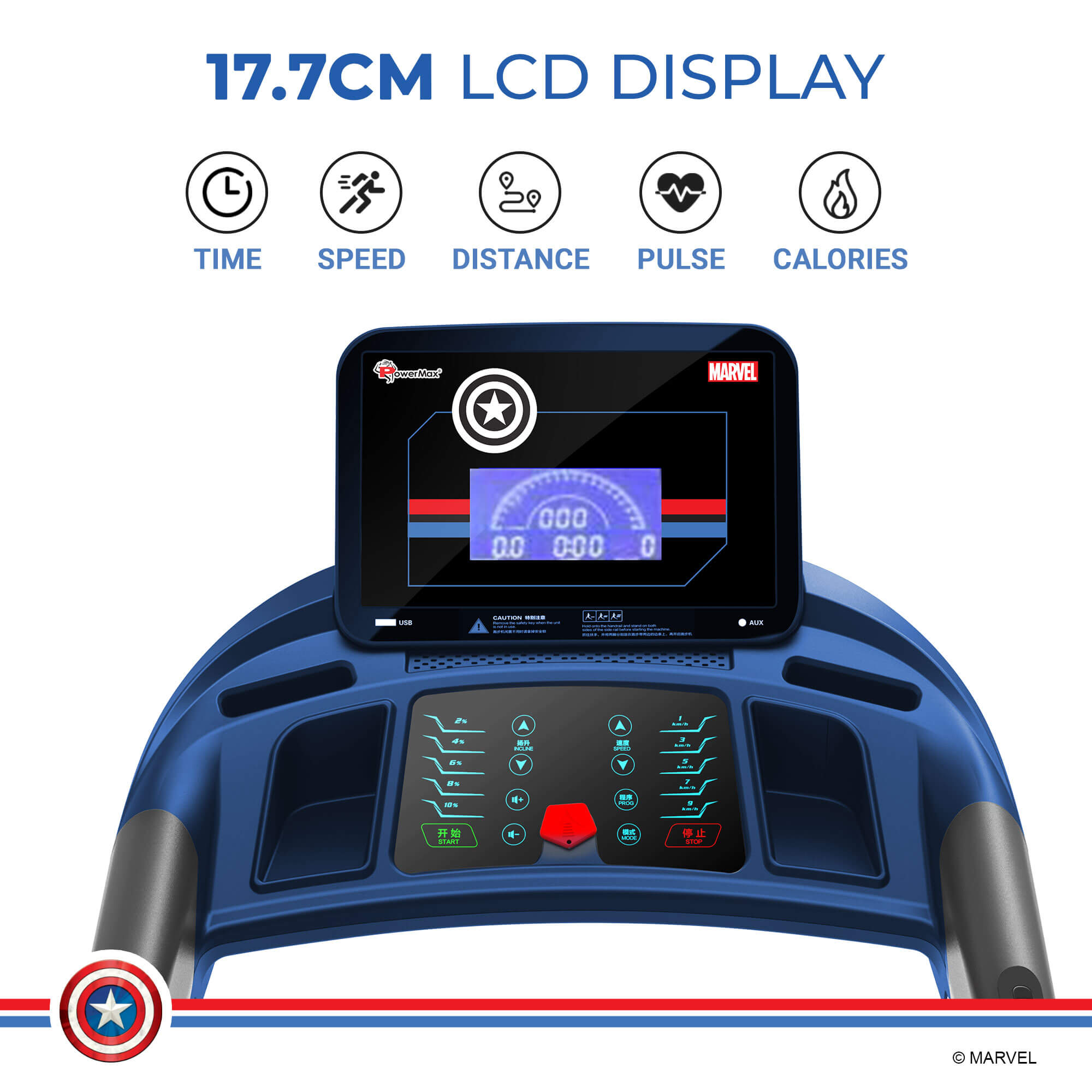 MTC-3600 AC Motorized Treadmill with Auto Lubrication & Auto Incline