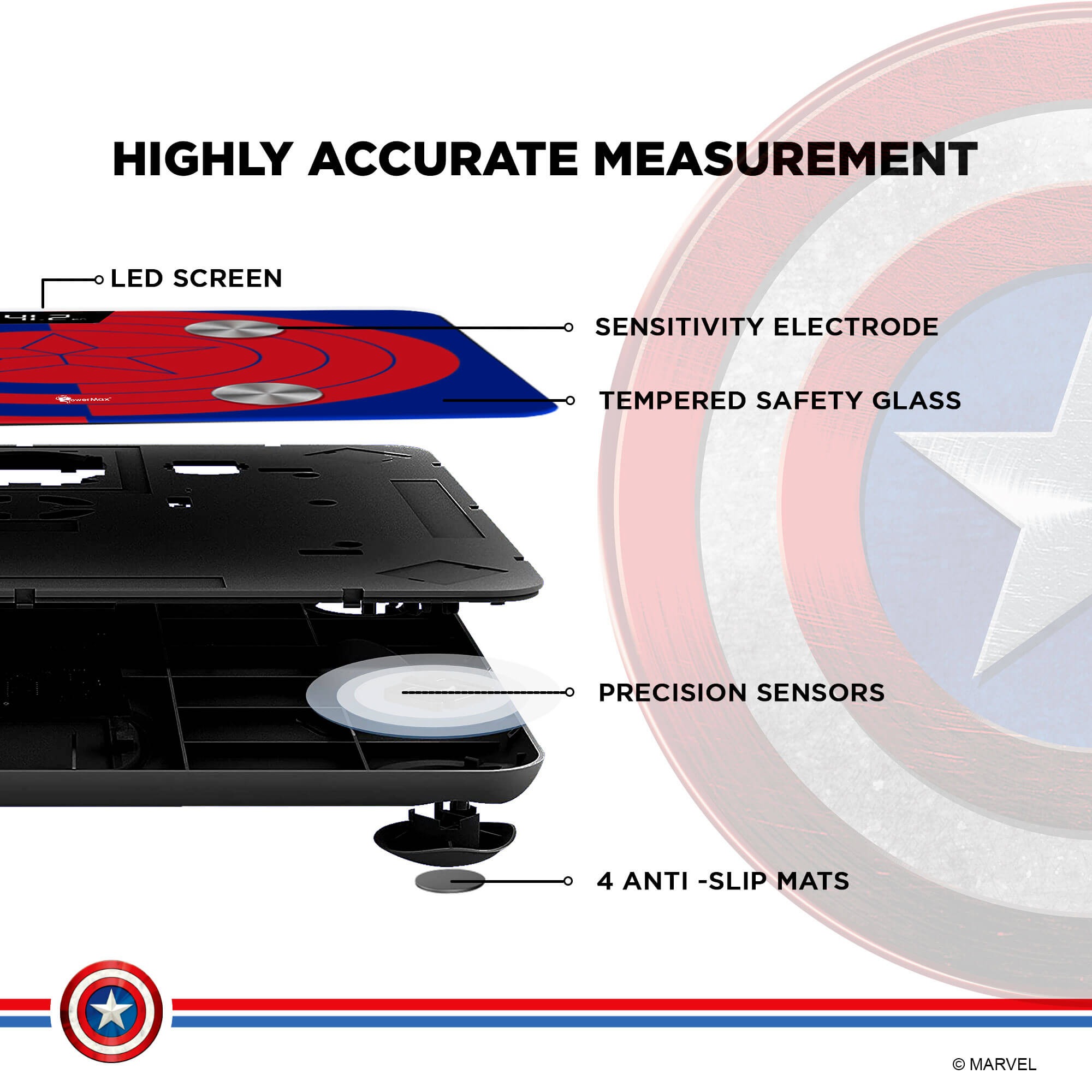 PowerMax x Marvel BCA-130 Marvel Edition Bluetooth Smart Scale