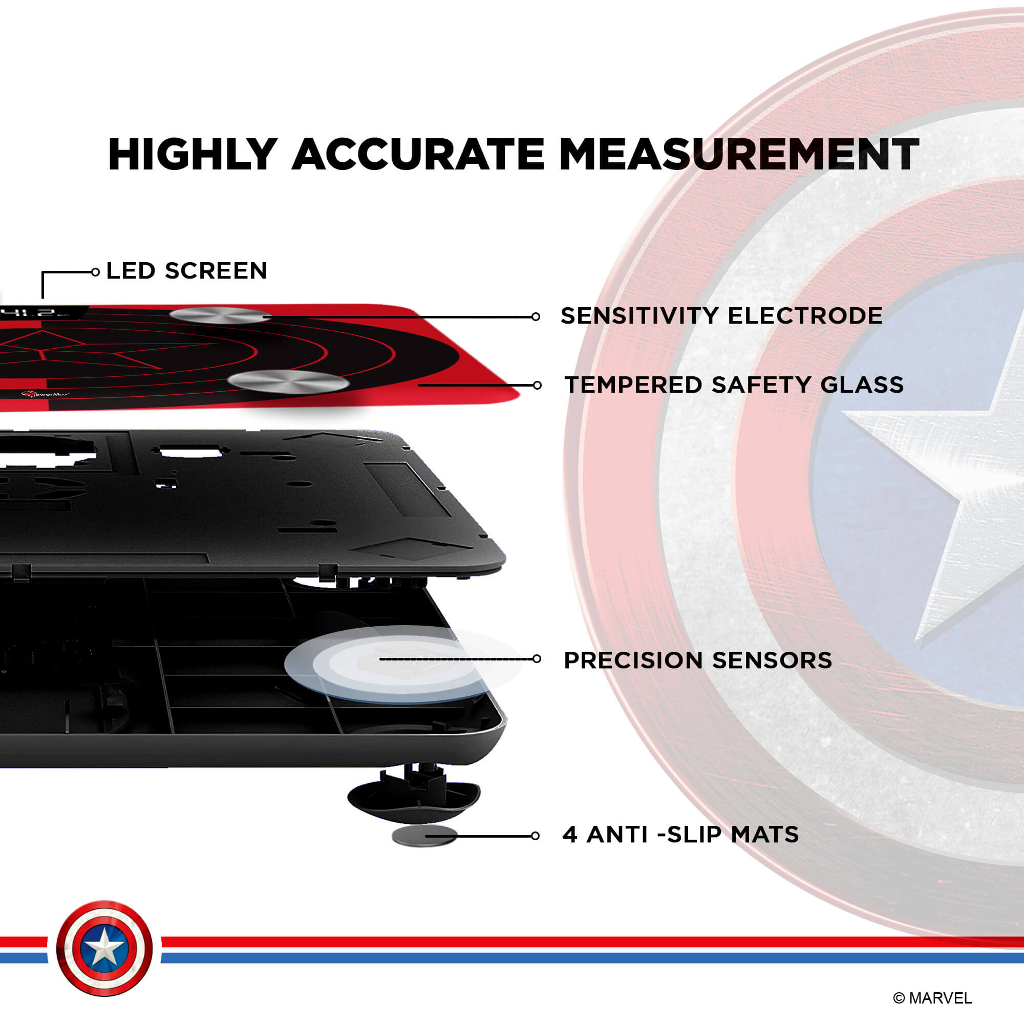 PowerMax x Marvel BCA-130 Marvel Edition Bluetooth Smart Scale