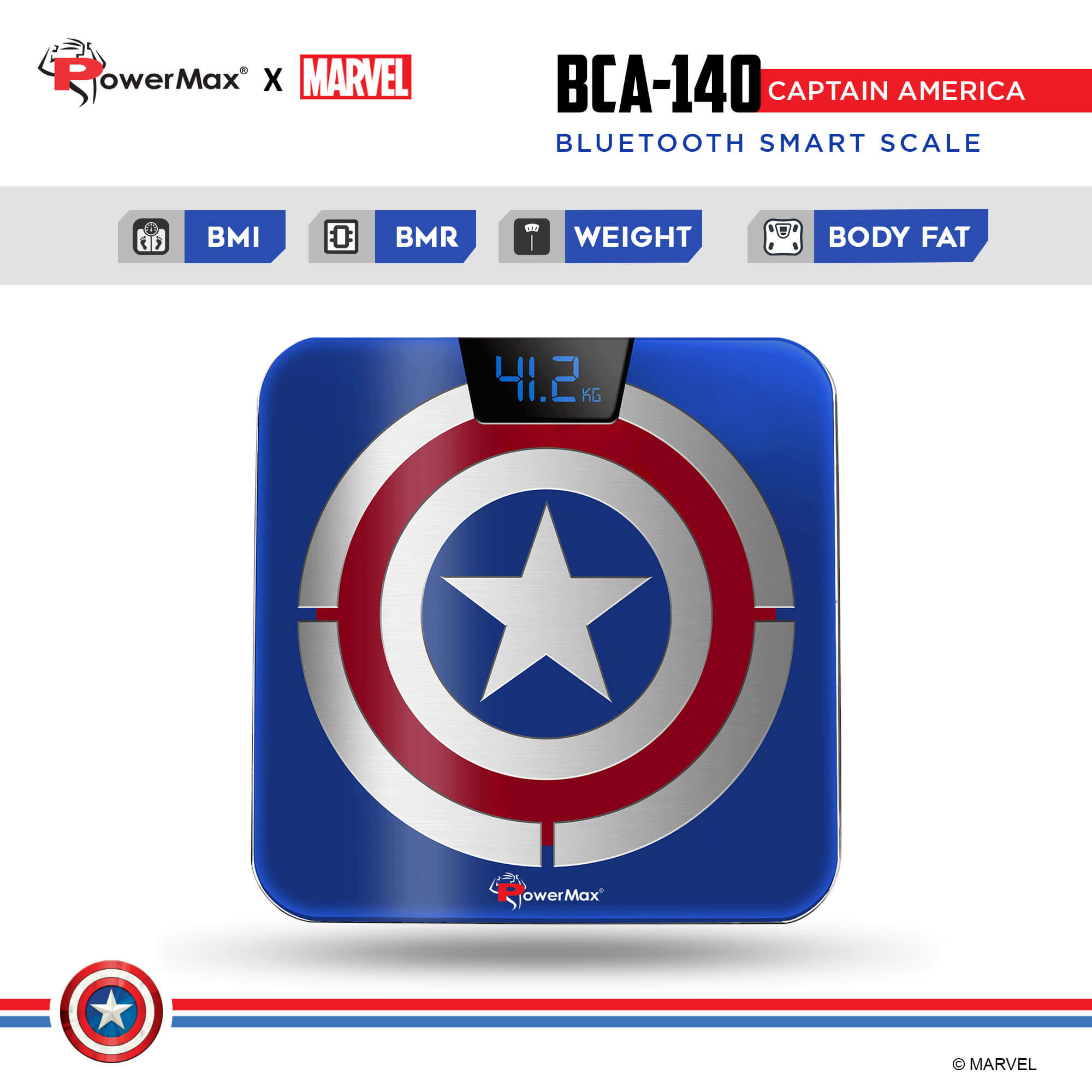 Powermax x Marvel BCA-140 Marvel Edition Bluetooth Smart Scale
