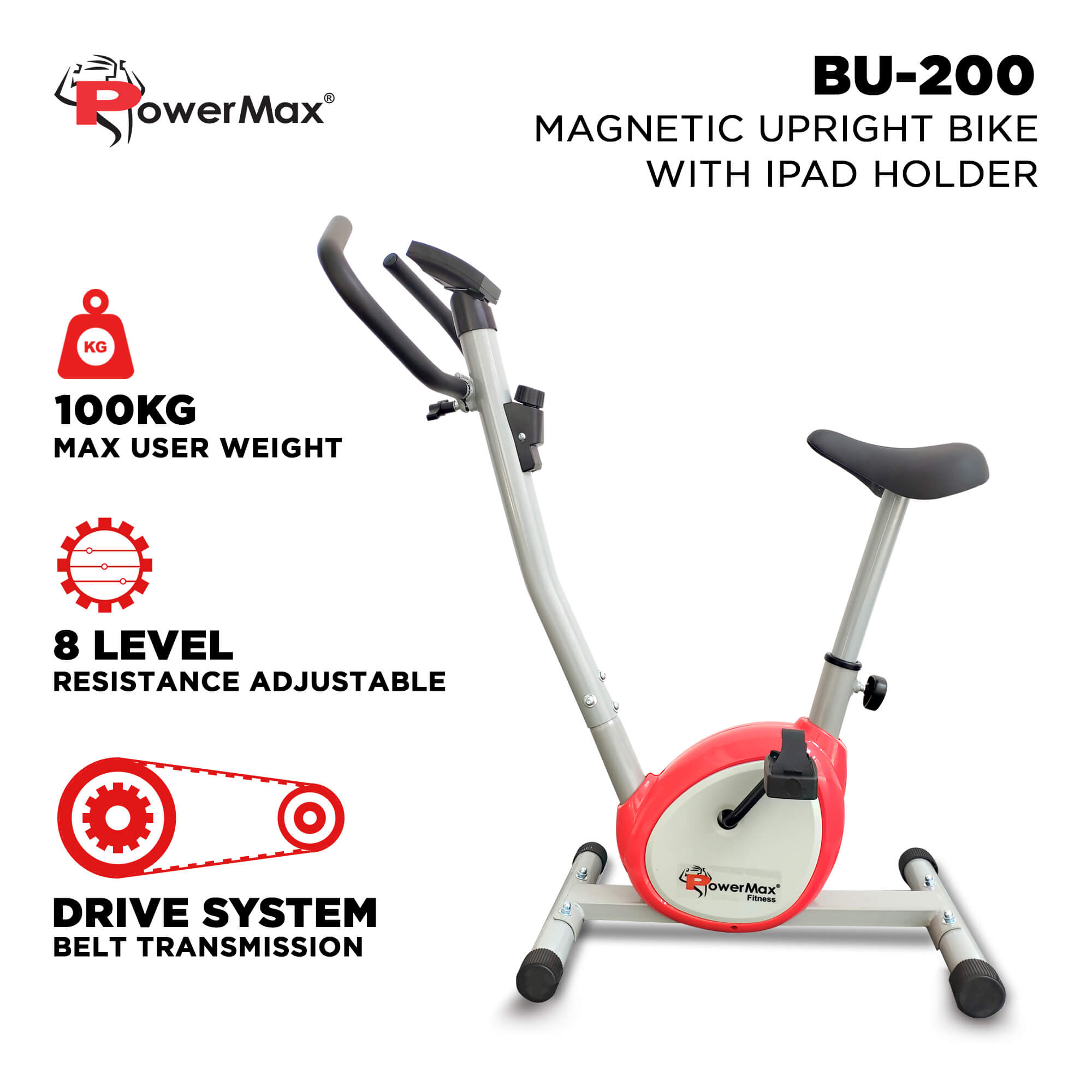 BU-200 Magnetic Upright Bike for Home Use