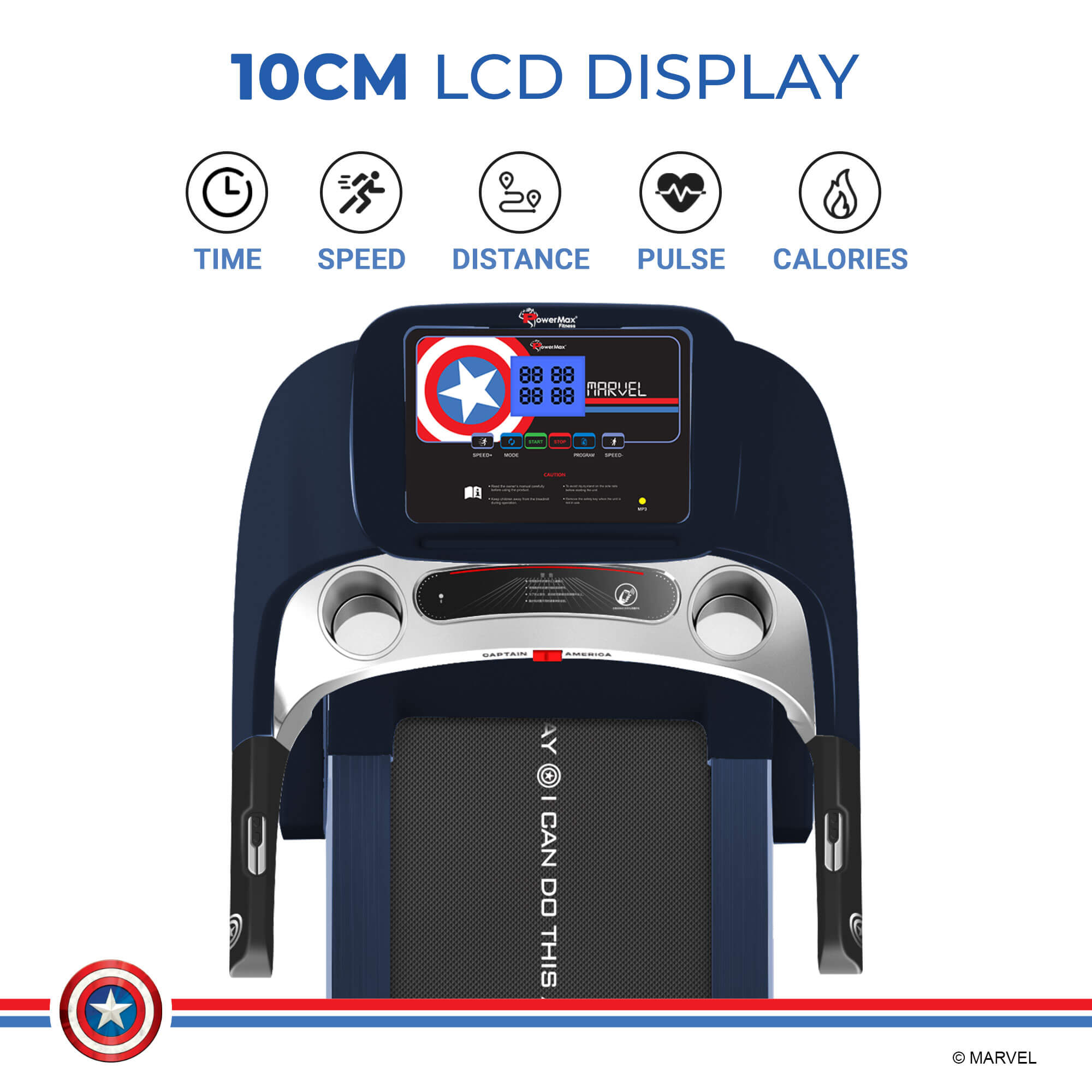 PowerMax X Marvel MT-1A/TD-A1 Motorized Treadmill with Android & iOS Applicationq