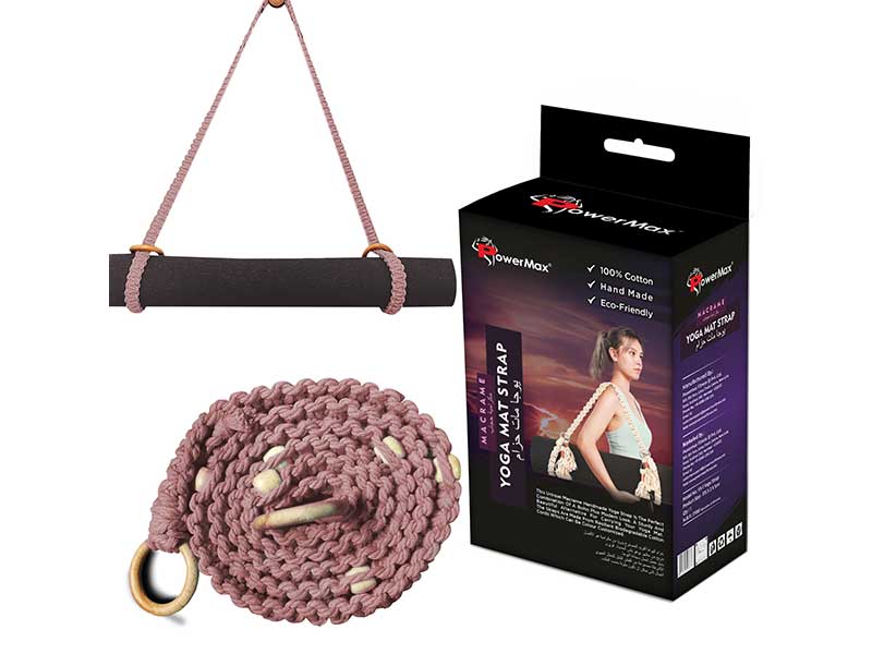 PowerMax Fitness Boho Hand Woven Yoga Mat Carrying Strap for Comfort Ease  and Style