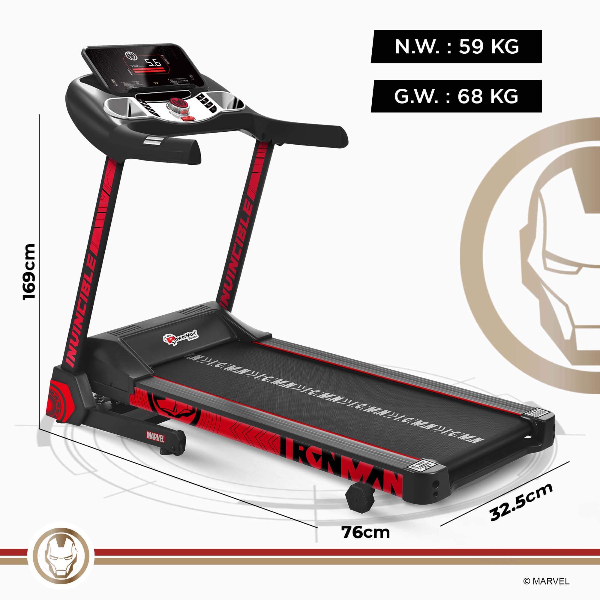 MTM-2500 Motorized Treadmill with Automatic Lubrication and Jumping Wheels