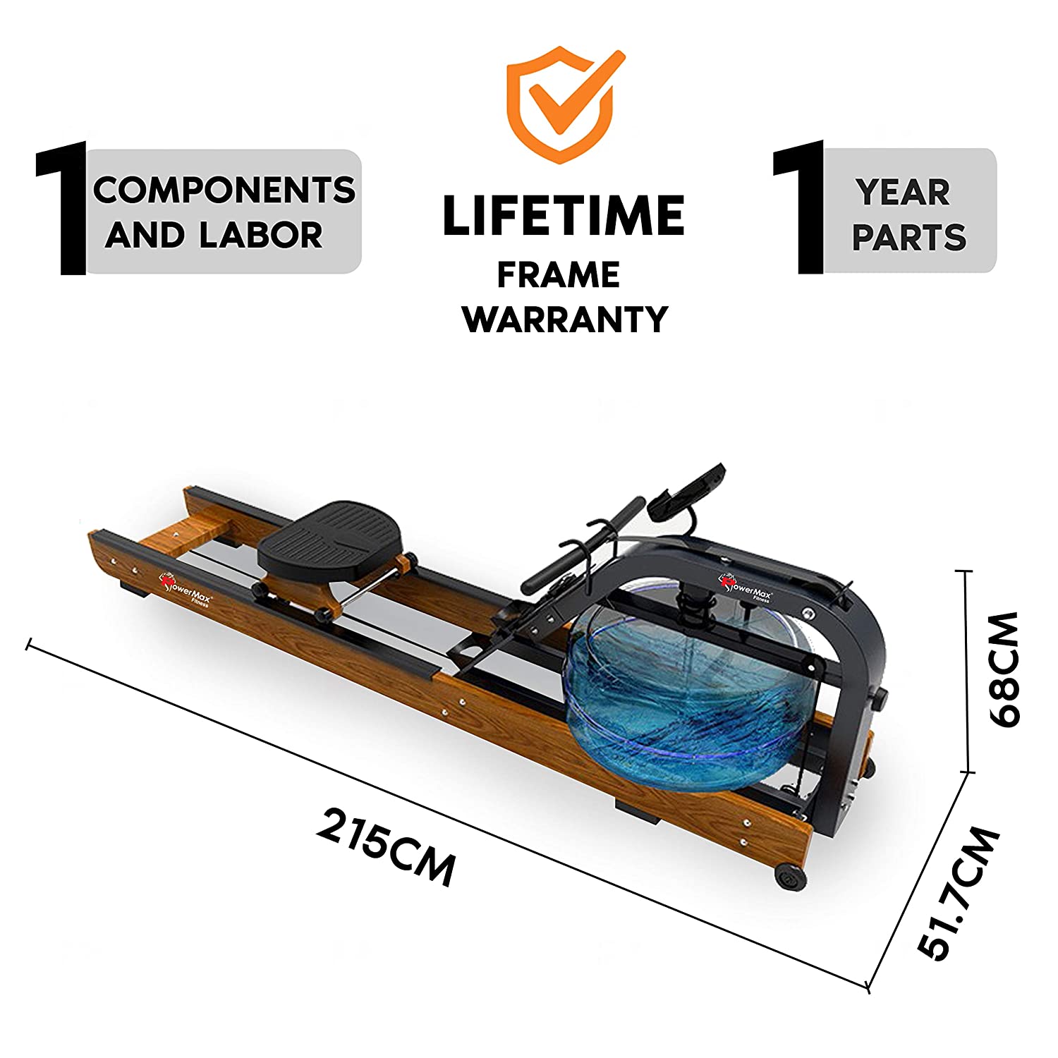 RWC-2000 Water Rowing Machine with Digital Display for Commercial use