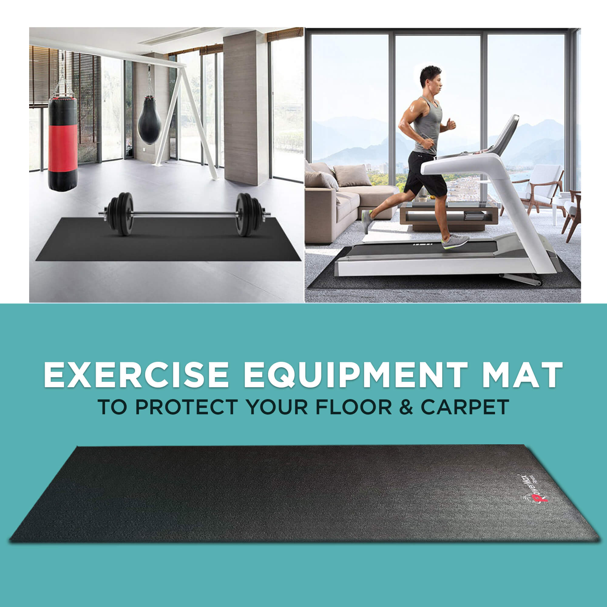 PowerMax Fitness TP-04 - High-Quality Treadmill Mat