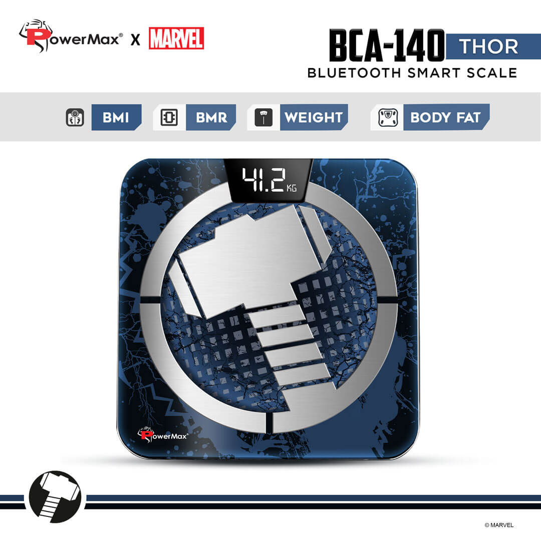 PowerMax X Marvel New Launch BCA-140 Thor Edition Bluetooth Smart Scale