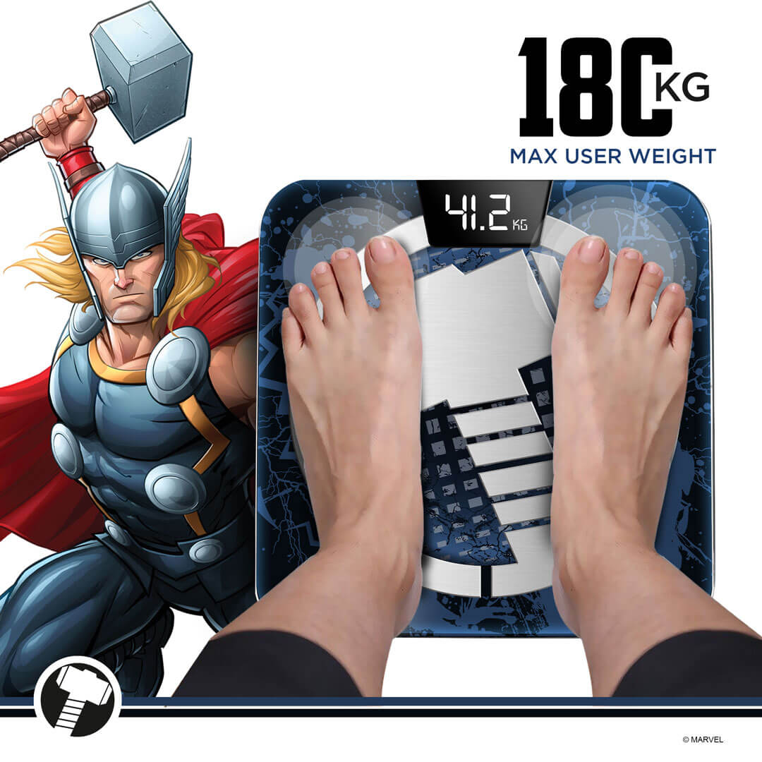 PowerMax X Marvel New Launch BCA-140 Thor Edition Bluetooth Smart Scale