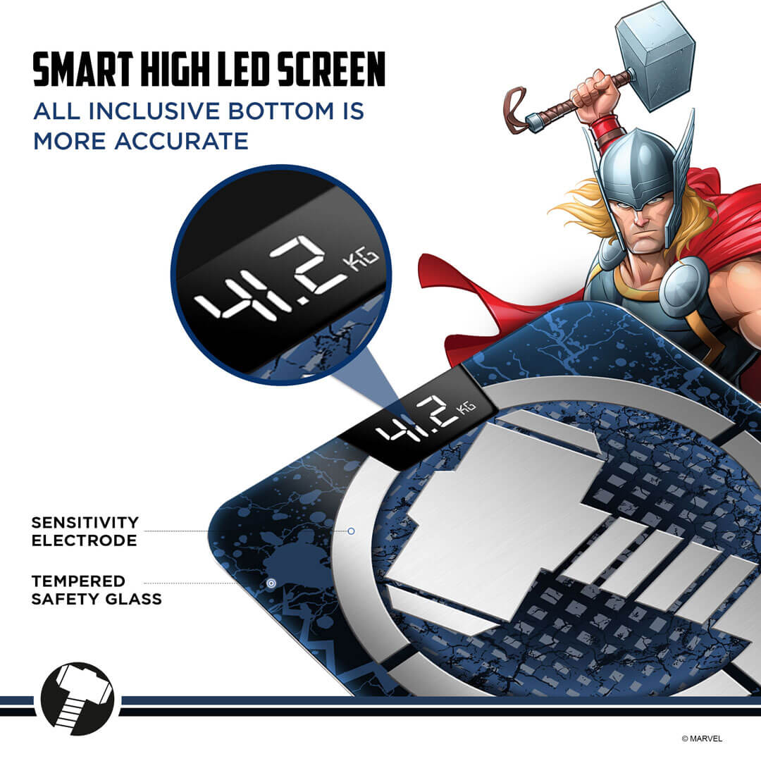 PowerMax X Marvel New Launch BCA-140 Thor Edition Bluetooth Smart Scale