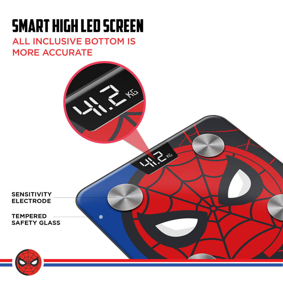 PowerMax X Marvel New Launch BCA-145 Spider-Man Edition Bluetooth Smart Scale