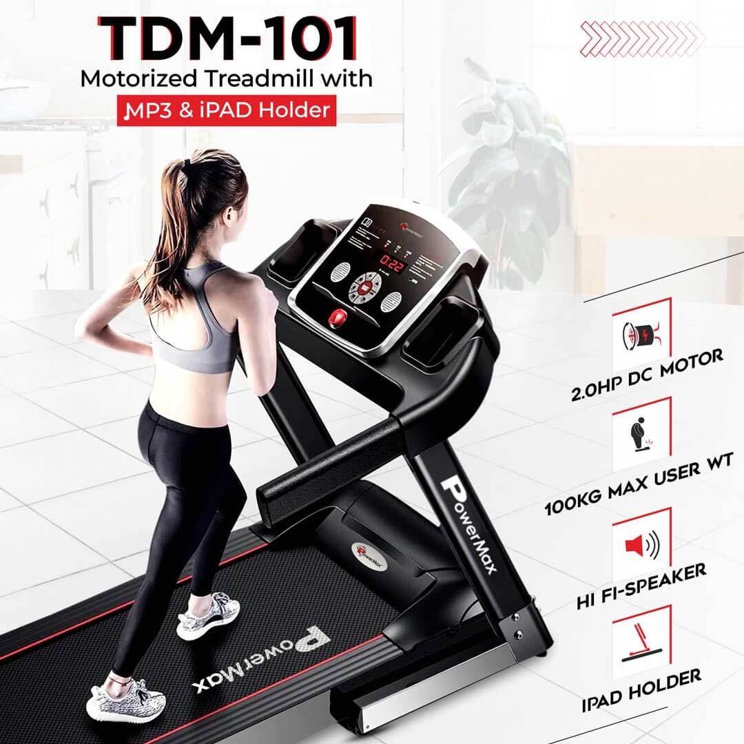 TDM-101 Motorized Treadmill with MP3 & iPad holder