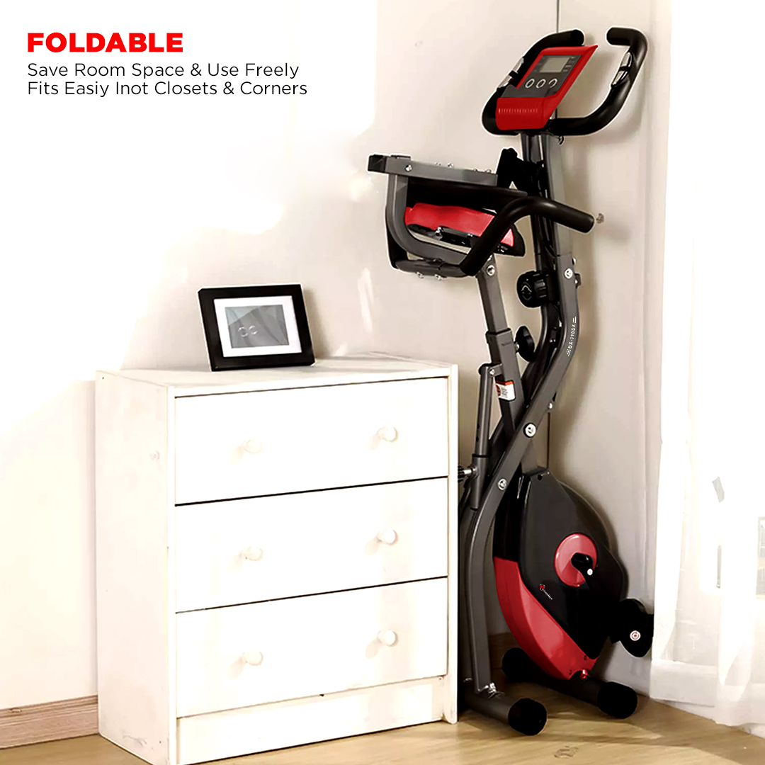 BX-110SX 3 in 1 Foldable Magnetic X Bike with Back Rest and Recumbent Bike