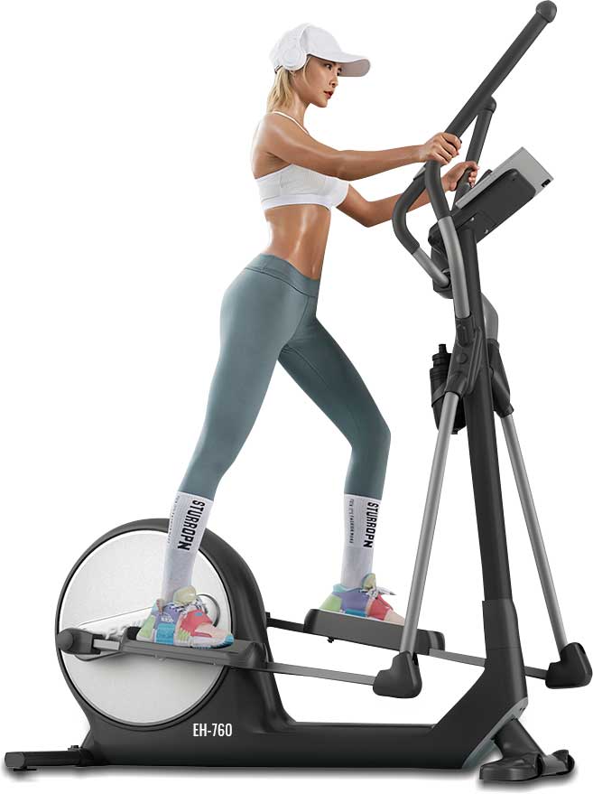 PowerMax Fitness EH-760 Elliptical Cross Trainer with Water Bottle Cage