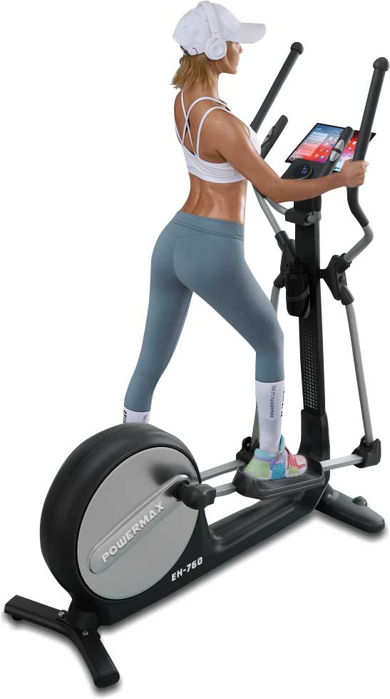 PowerMax Fitness EH-760 Elliptical Cross Trainer with Water Bottle Cage