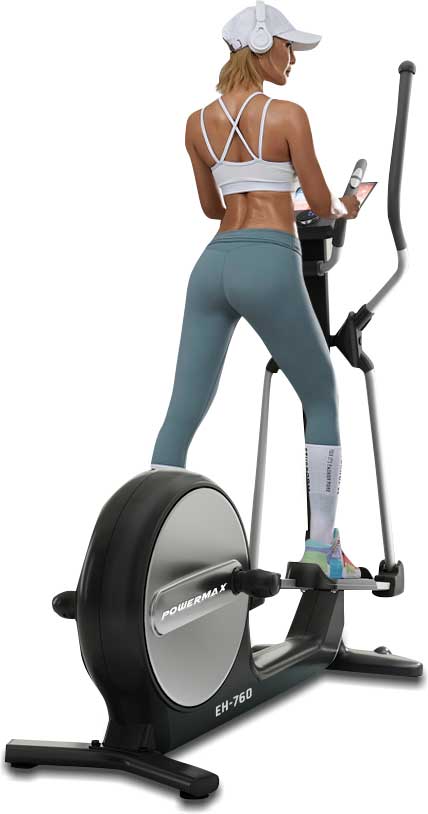 PowerMax Fitness EH-760 Elliptical Cross Trainer with Water Bottle Cage