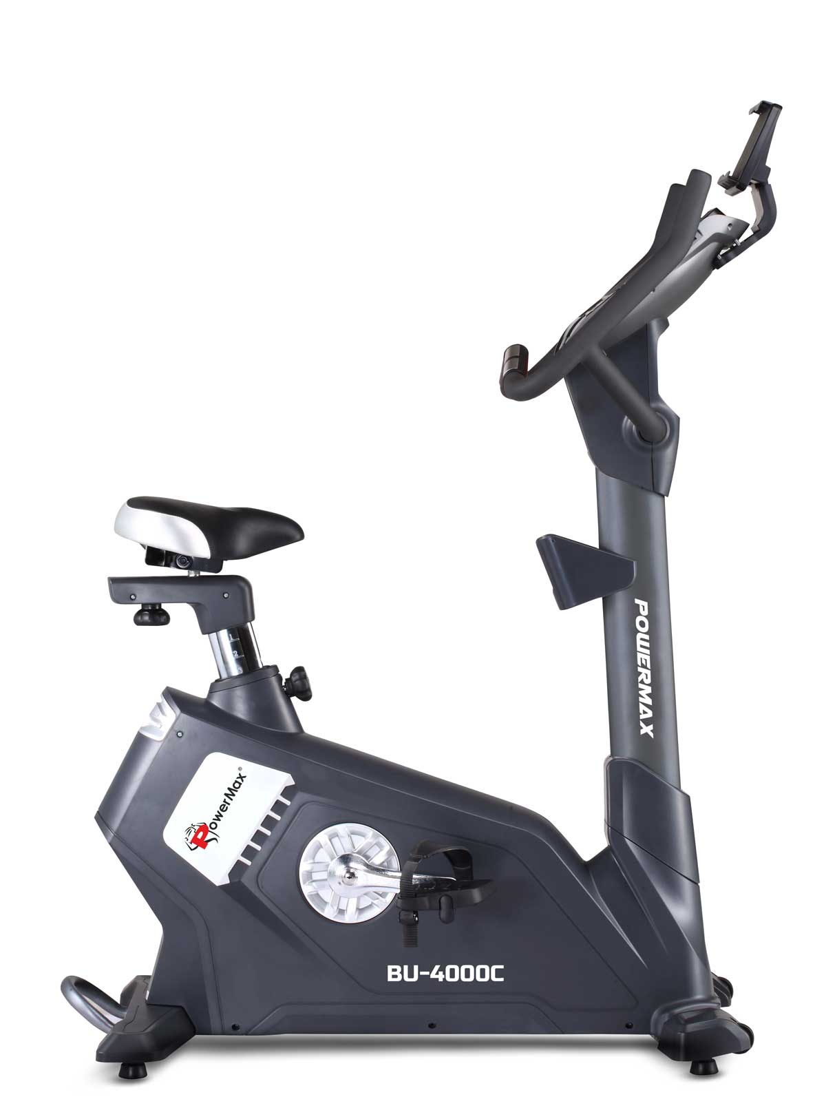 PowerMax Fitness BU-4000C Commercial Upright Exercise Bike with iPad holder