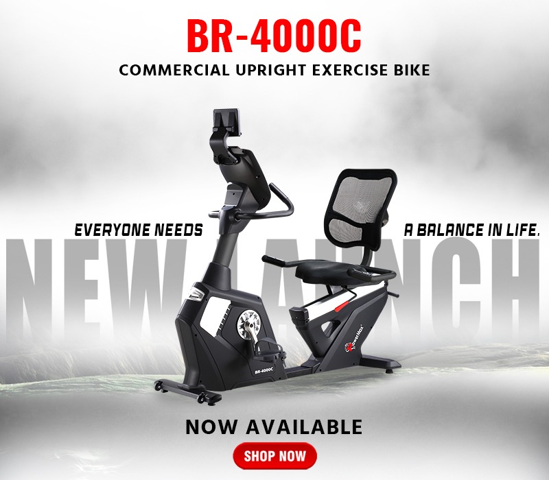 BR-4000C Commercial Recumbent Exercise Bike with iPad holder