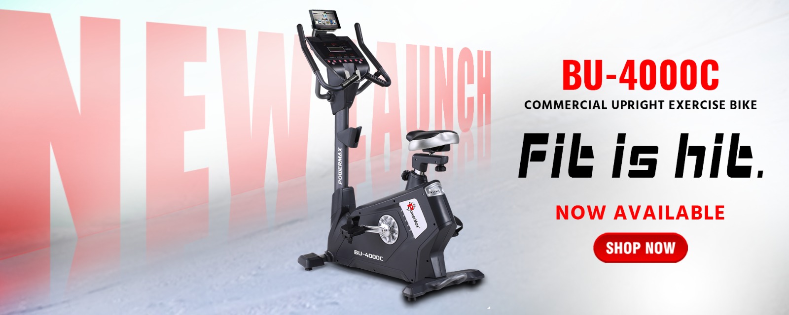 BU-4000C Commercial Upright Exercise Bike with iPad holder